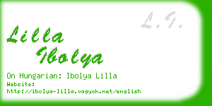 lilla ibolya business card